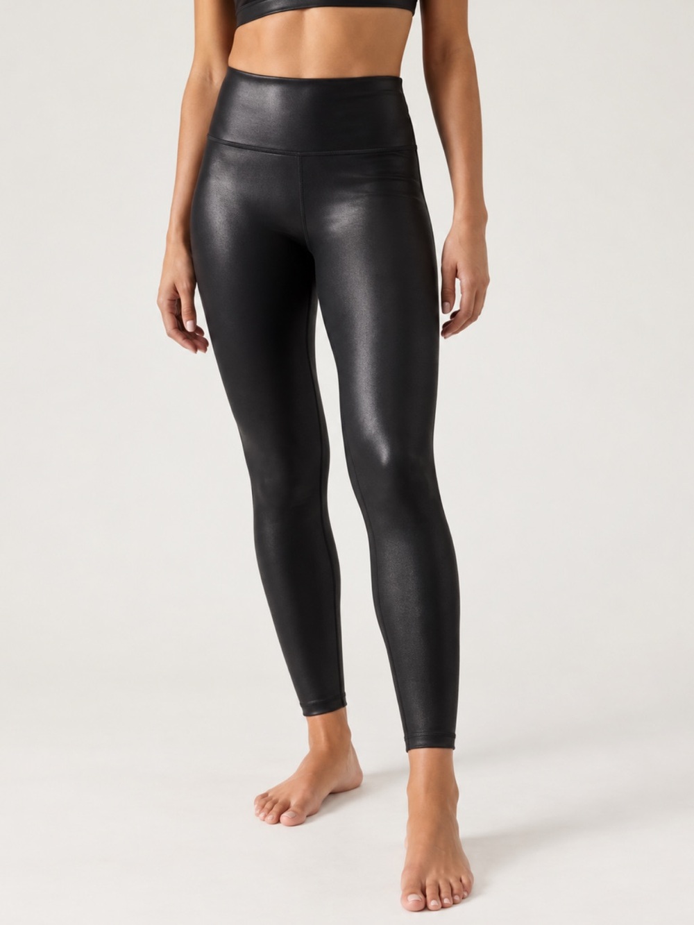 Athleta Elation Shine Tight Leggings NWT Size XL Black High Rise